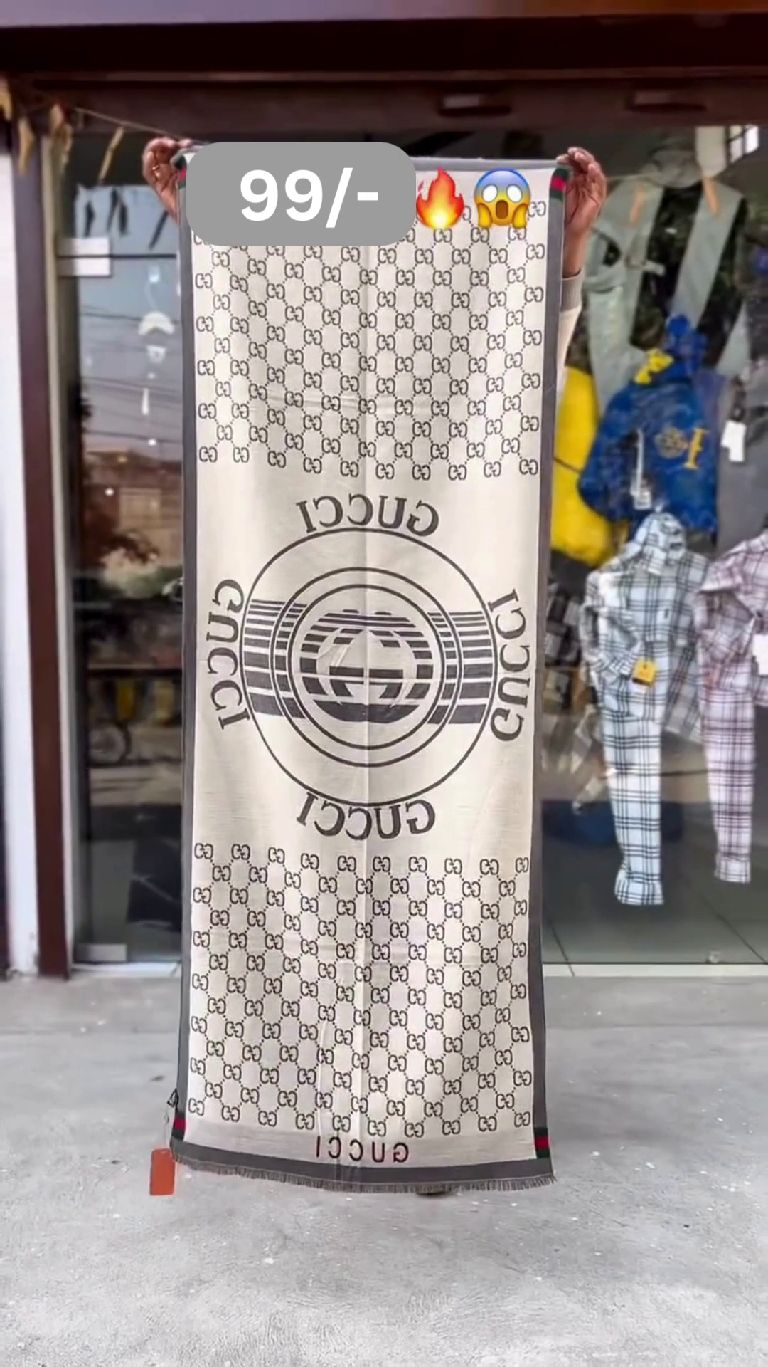 Luxury Monogram Print Winter Stole