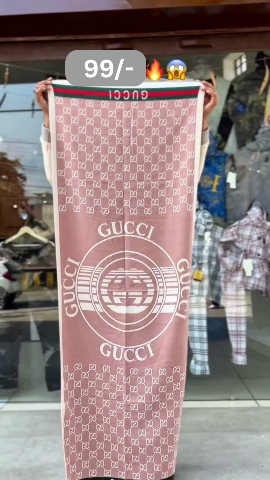 Luxury Monogram Print Winter Stole