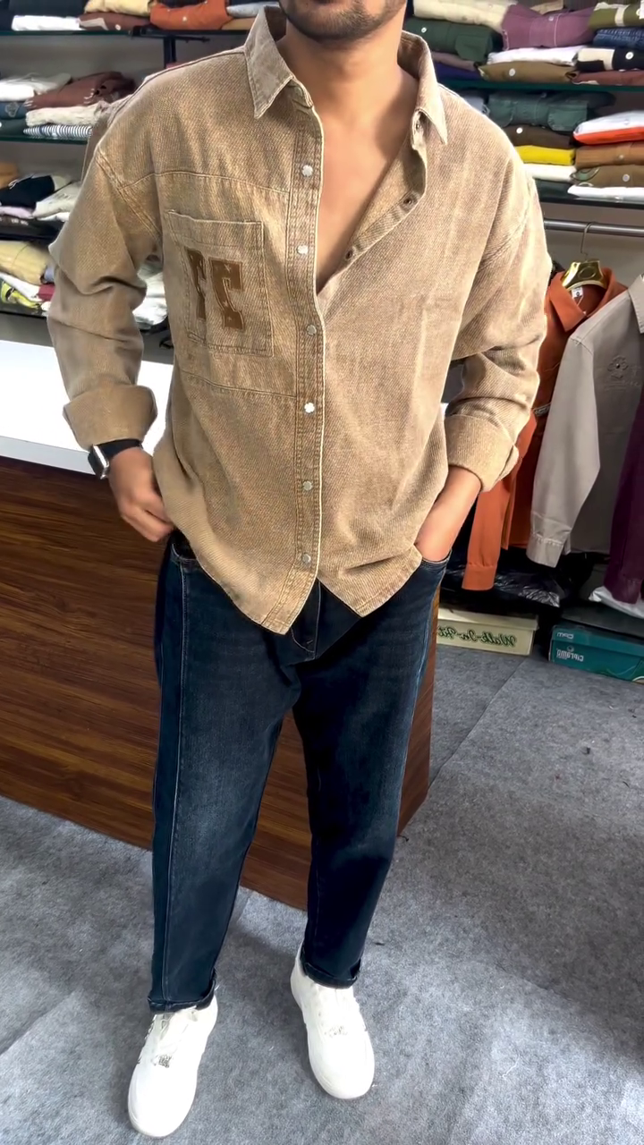 Vintage Textured Casual Shirt 🤎