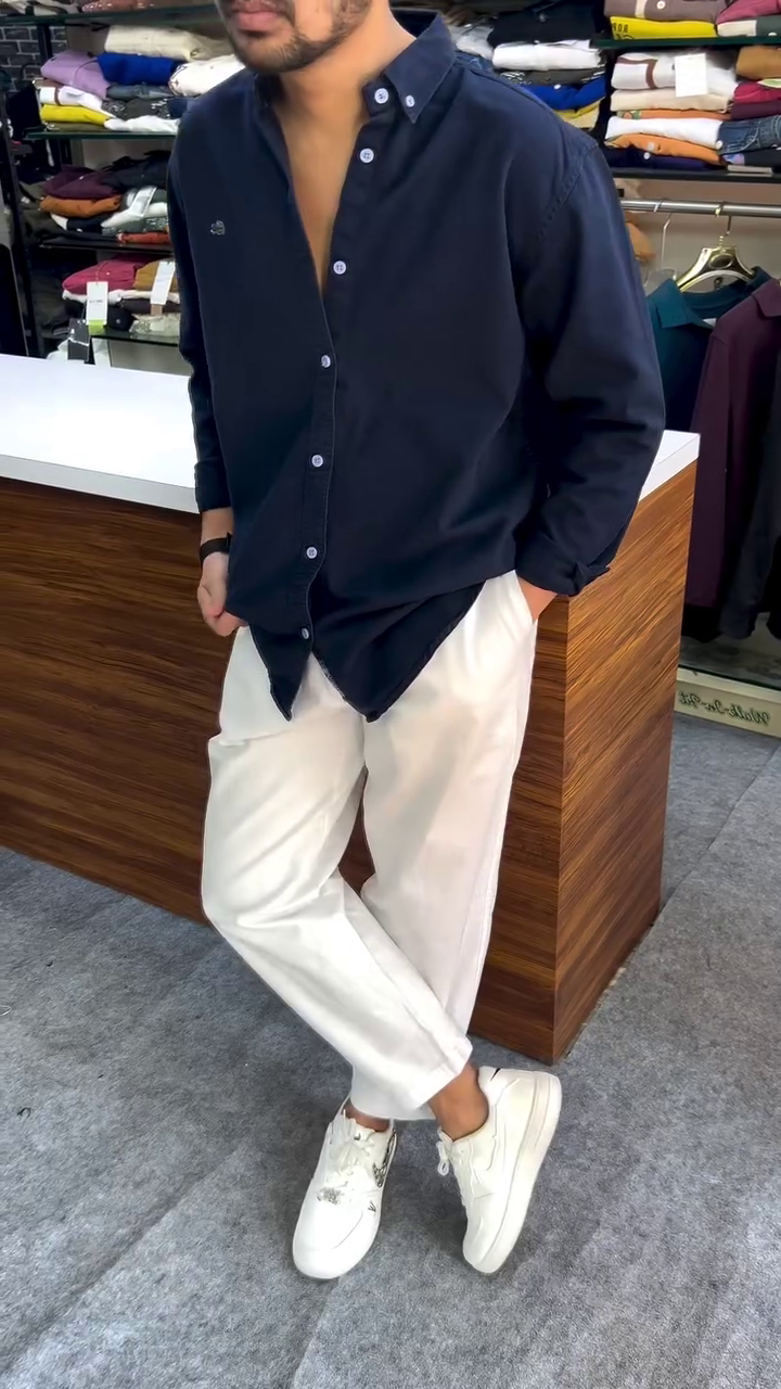 Luxe Solid Casual Shirt – Premium Comfort Meets Effortless Style