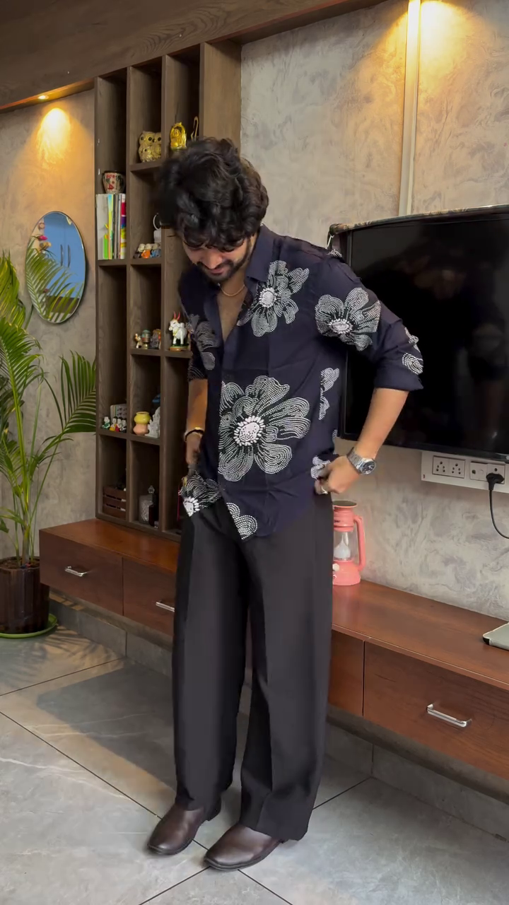 Midnight Bloom Premium Floral Shirt – Bold Style, Effortless Comfort