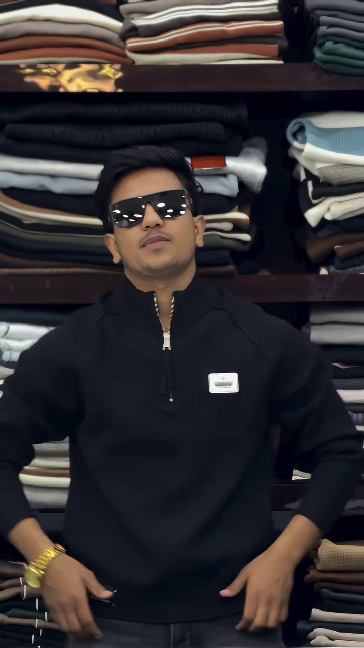 Urban Luxe Half-Zip Knit Sweatshirt Tisart