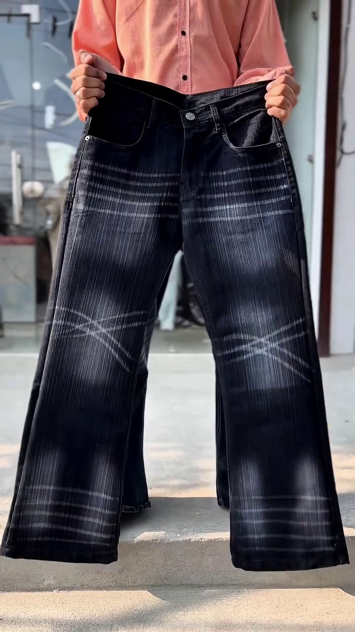 Midnight Storm Acid-Wash Straight Fit Jeans