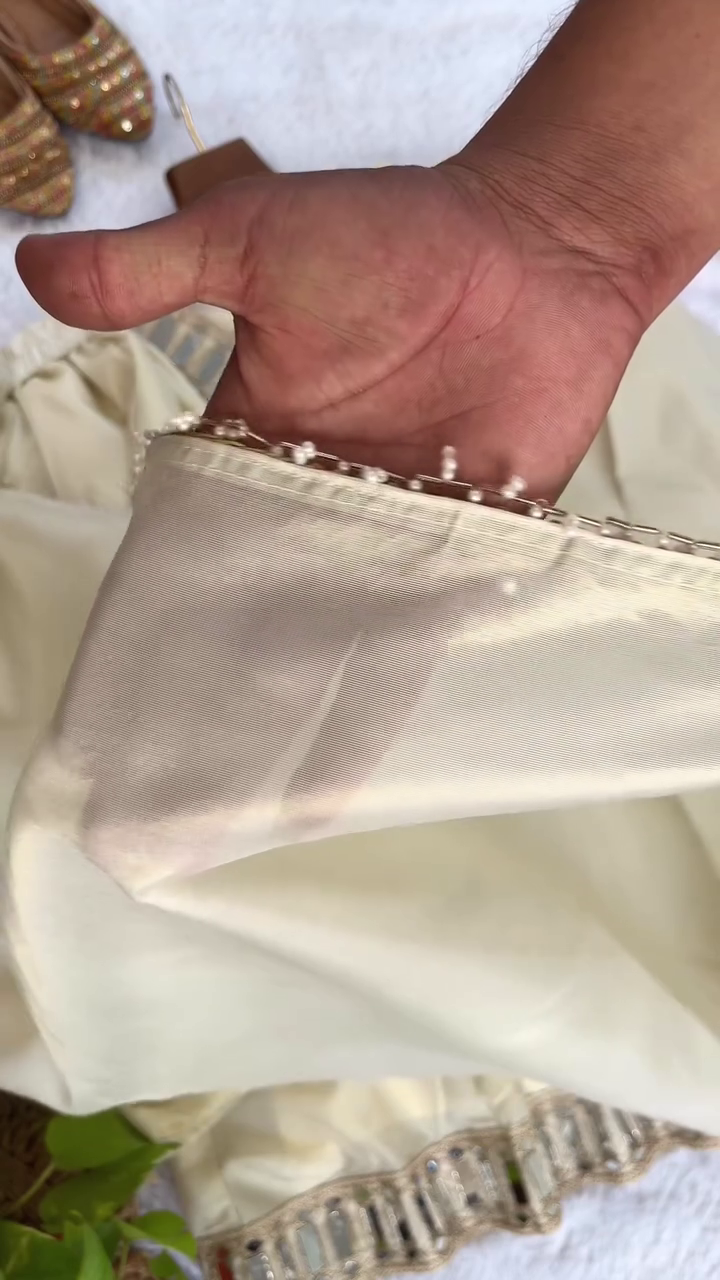 Ivory Glow Mirror-Work Ethnic Kurta Set