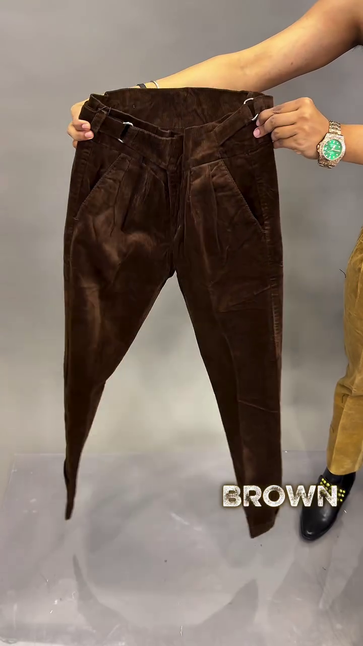 Royal Luxe Dark Color  Velvet Pants