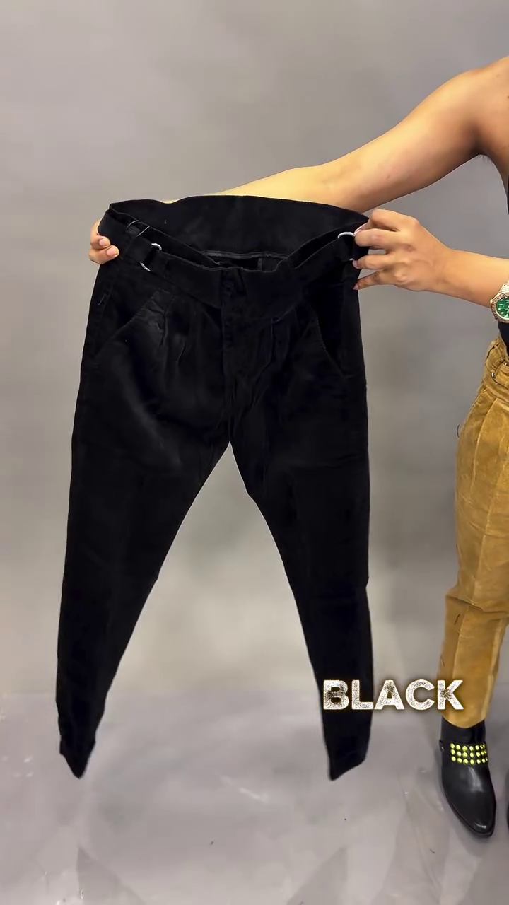 Royal Luxe Dark Color  Velvet Pants