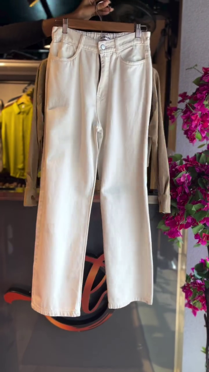 Layered Neutral Outfit with Olive Jacket and Striped Inner Top