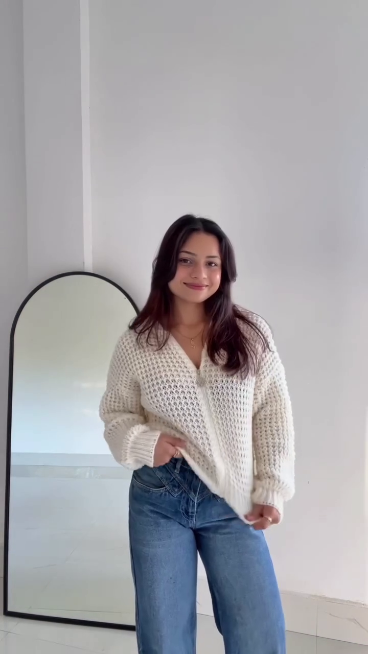 Effortless Casual Chic in Cozy Knit and Classic Denim