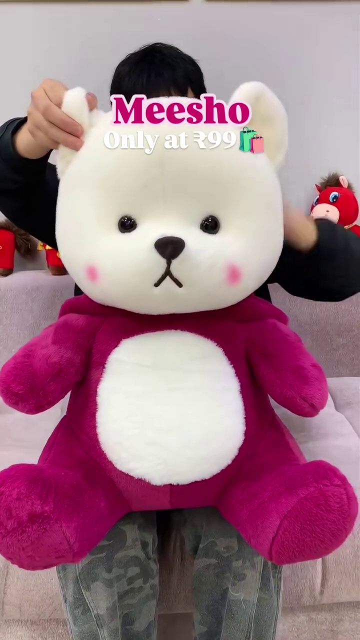 Large Pink Teddy Bear Plush Toy