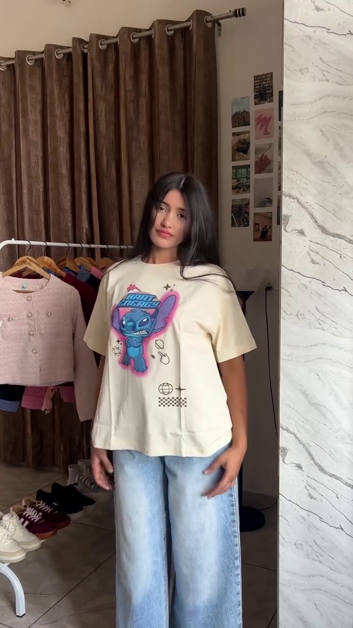 One of a Kind” Embellished Black T-Shirt