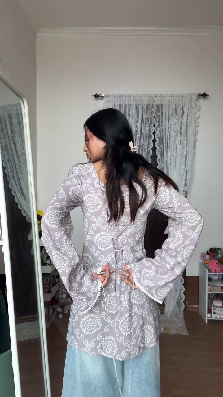 Black Printed Short Kurti