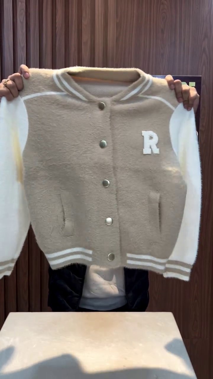 Classic Black & White Varsity Jacket