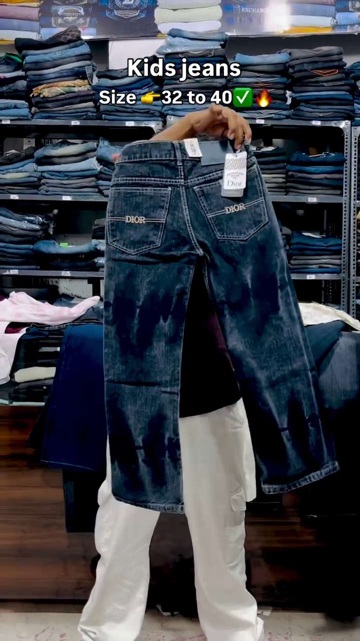 Kids Grey Denim Jeans