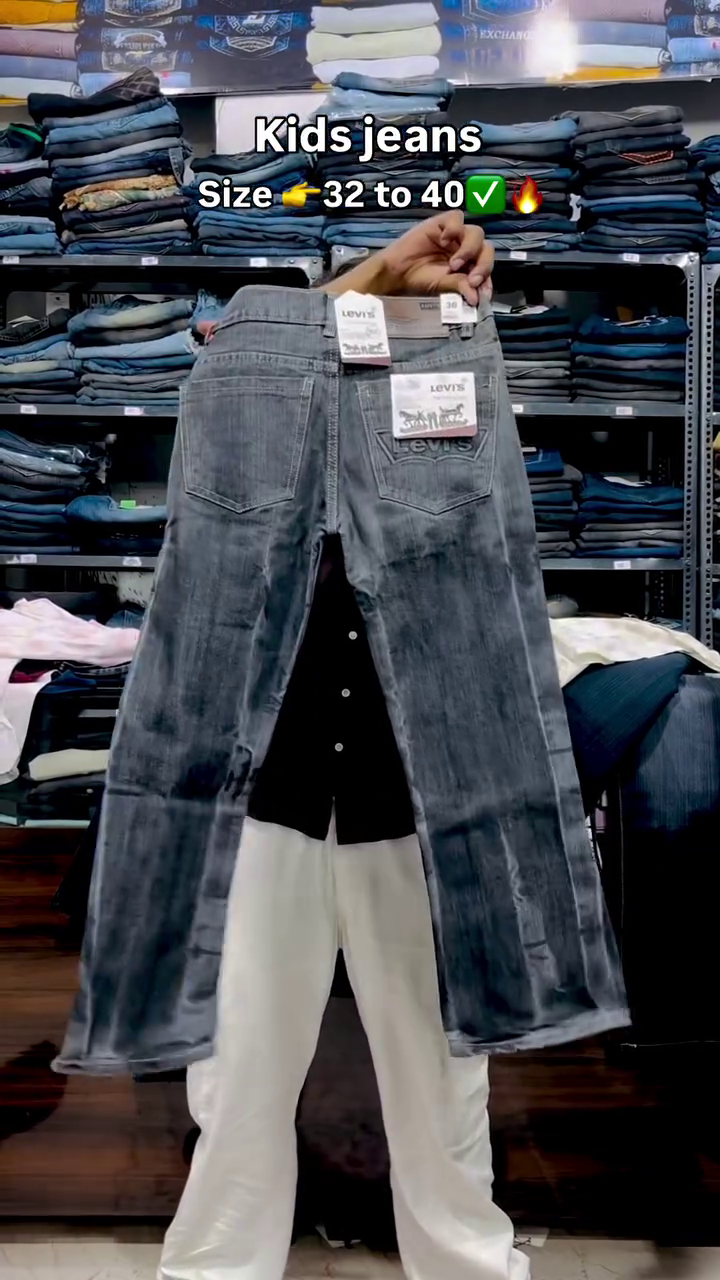 Kids Grey Denim Jeans