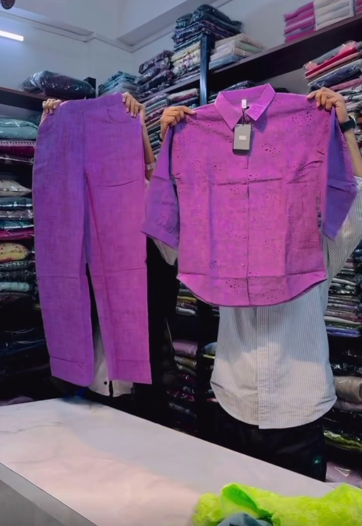 Mint Green Linen Shirt & Pant Se