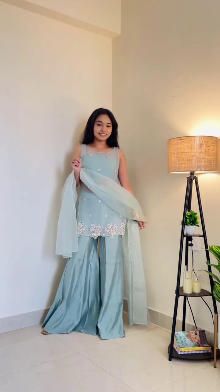 Elegant Pastel Blue Embroidered Ethnic Suit for Graceful Occasions