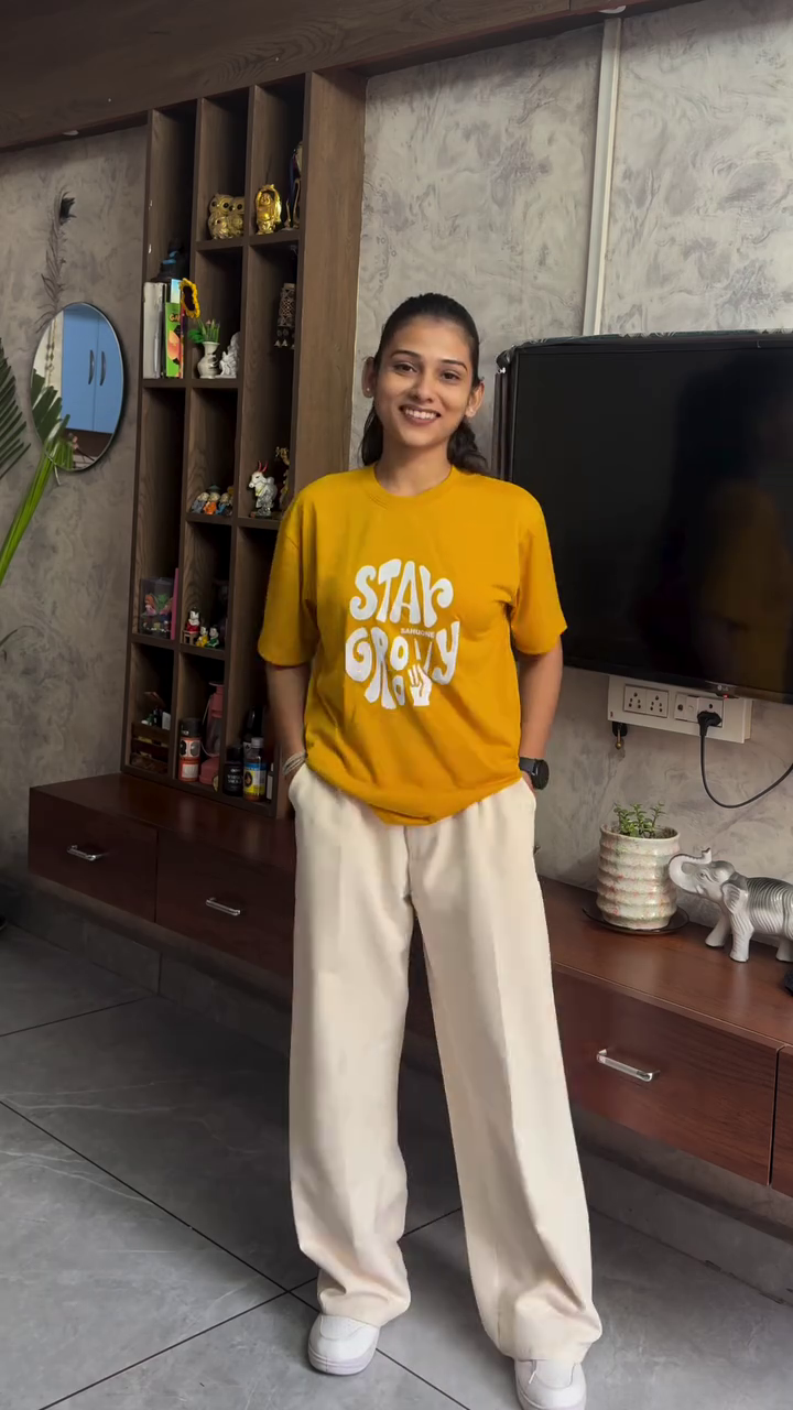 Trendy White Graphic Printed Oversized T-Shirt