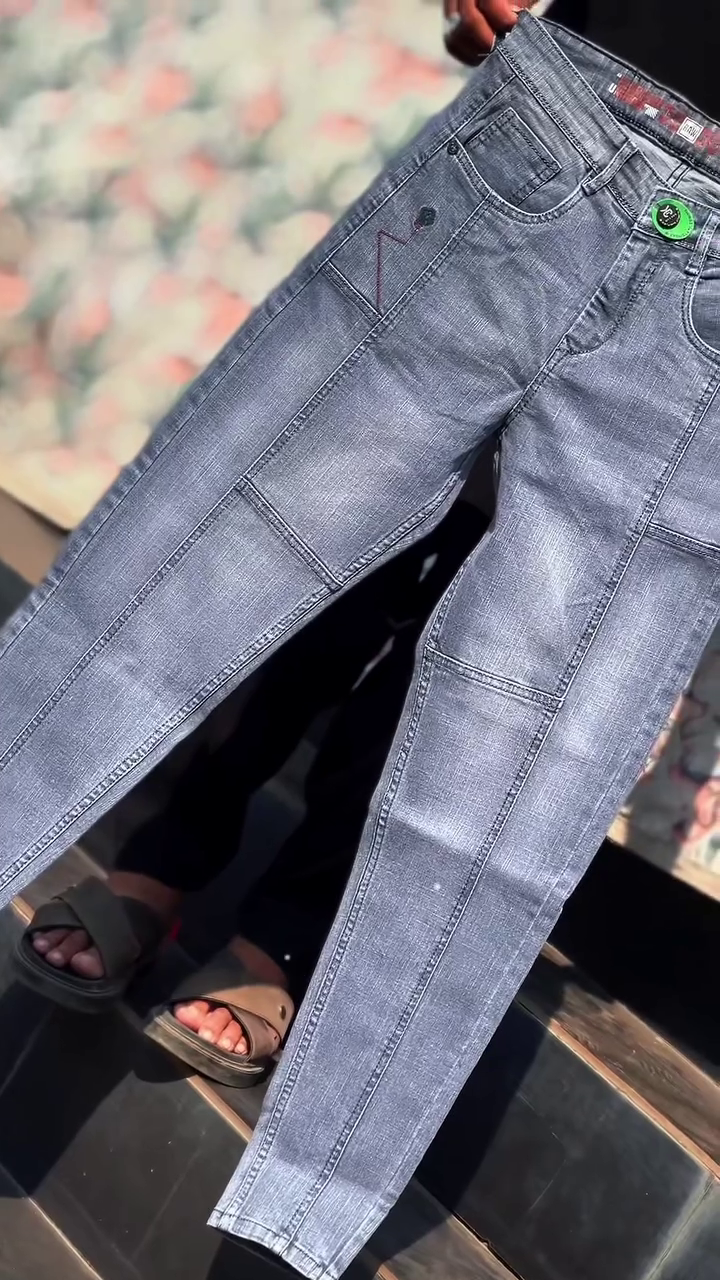 Grey Slim Fit Denim Jeans