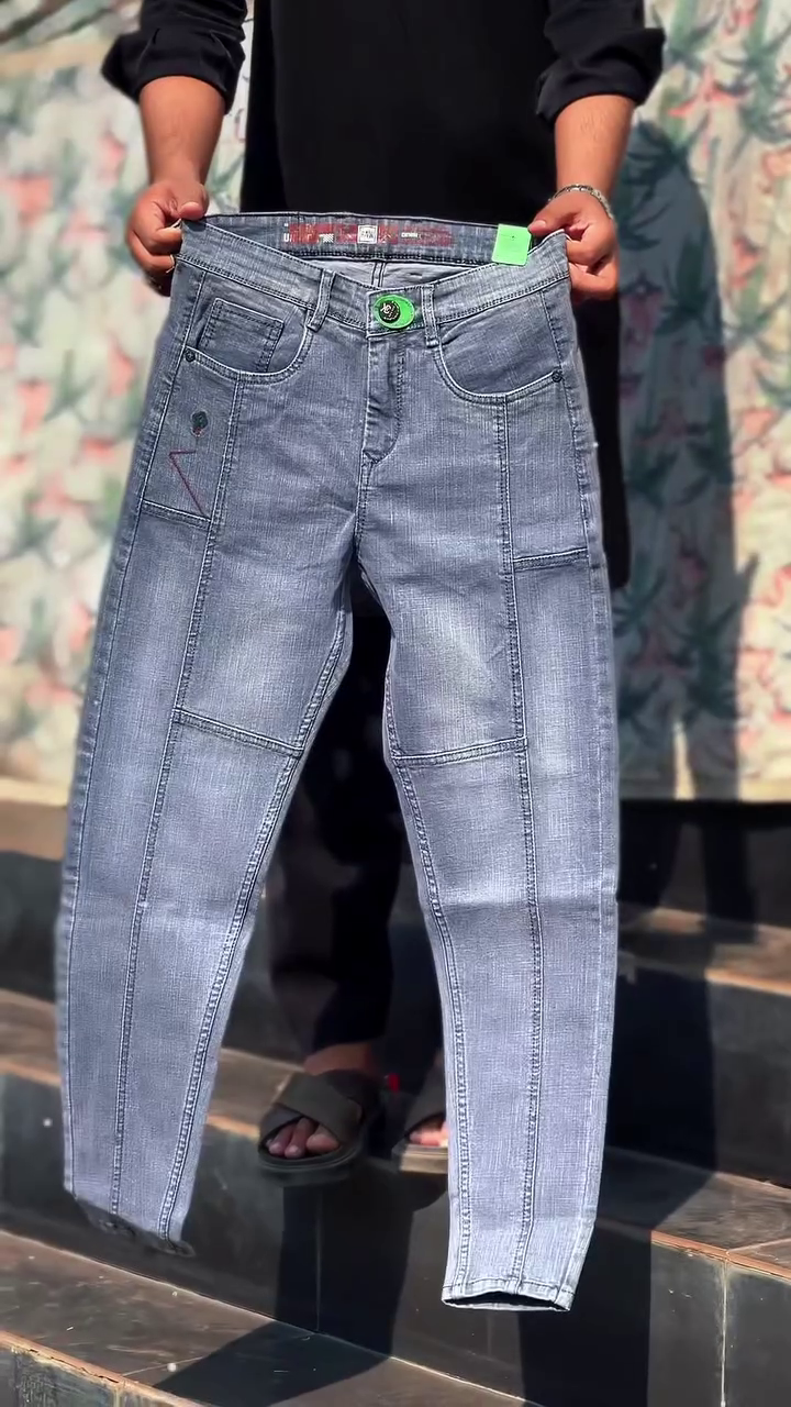 Grey Slim Fit Denim Jeans