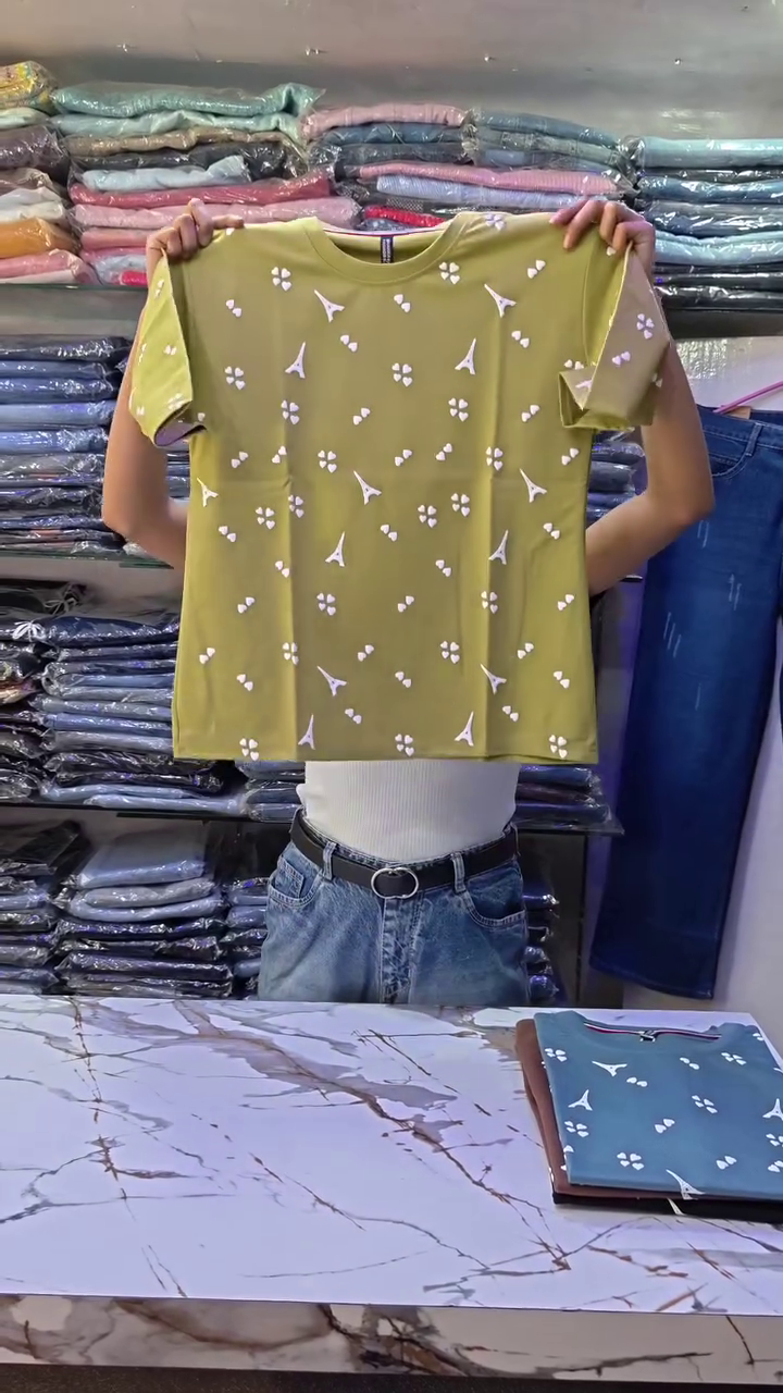 Olive Green Printed Crop Top