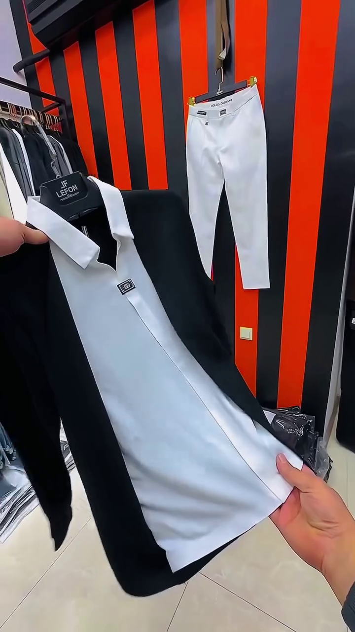 Black & White Modern Polo Outfit