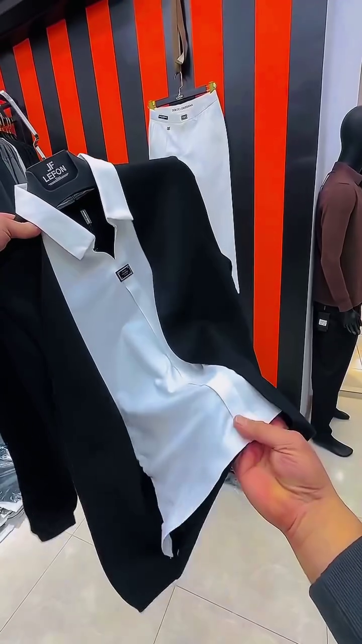 Black & White Modern Polo Outfit