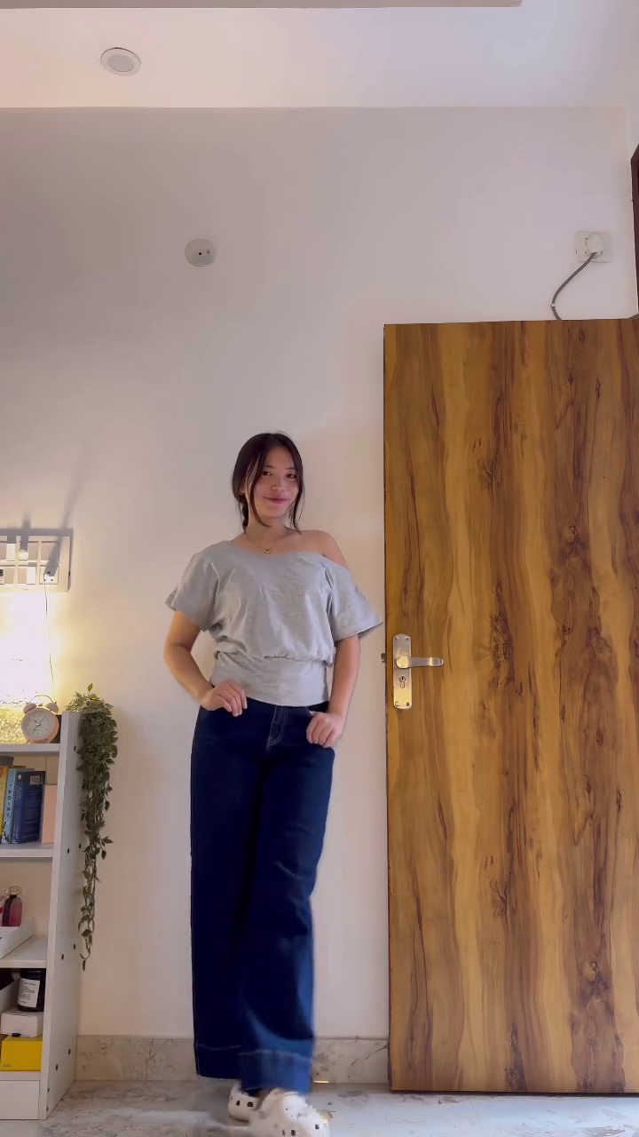 Casual Blue Ribbed Crop Top