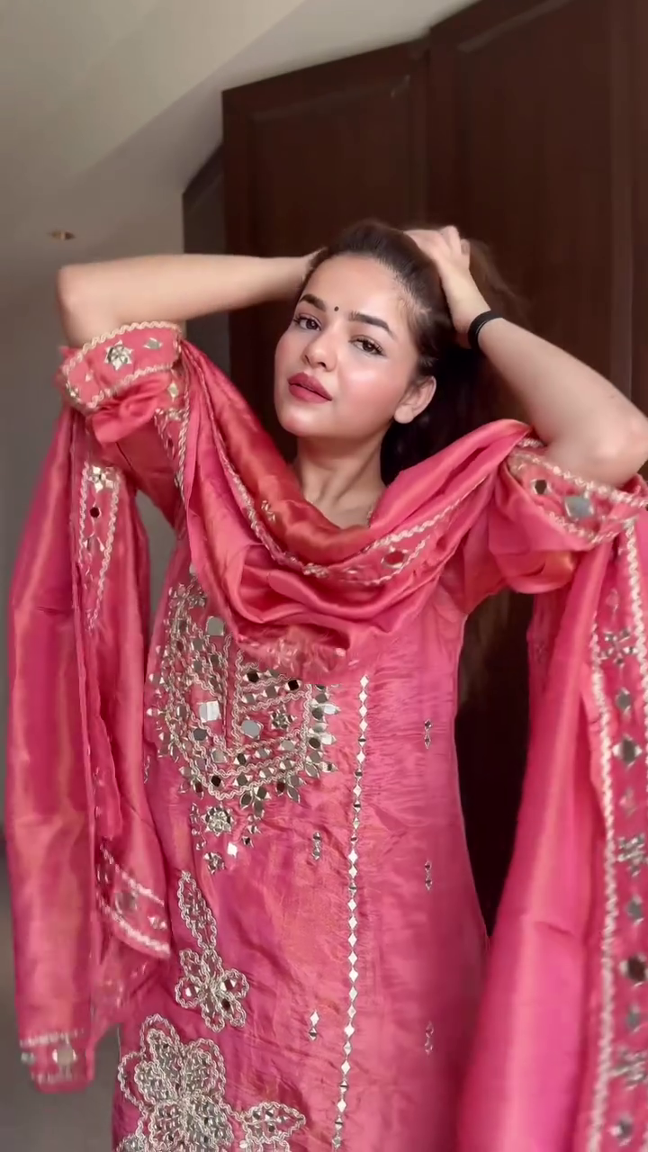 Royal Pink Embroidered Ethnic Suit