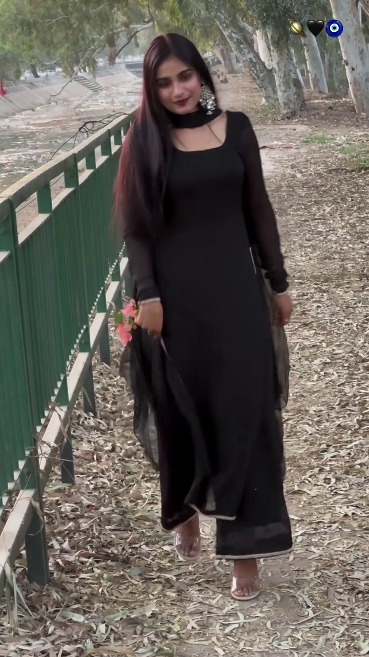 Elegant Black Ethnic Suit with Dupatta