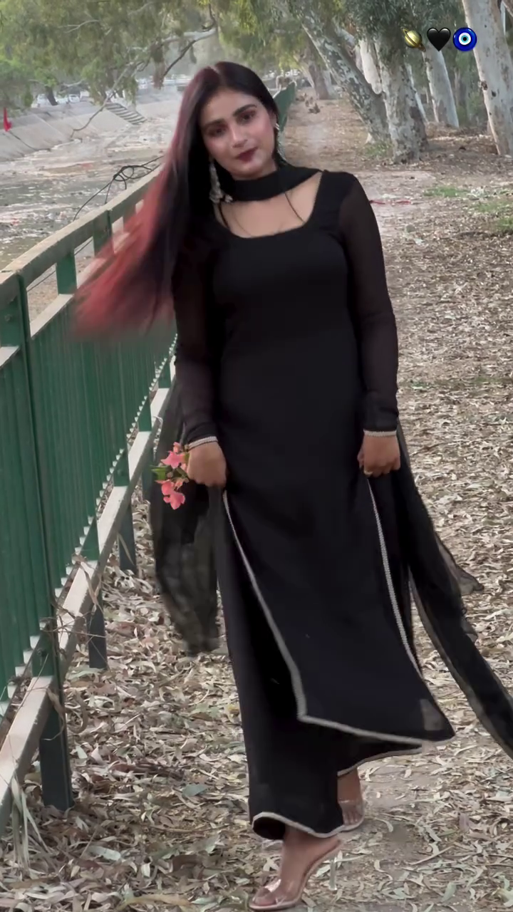 Elegant Black Ethnic Suit with Dupatta