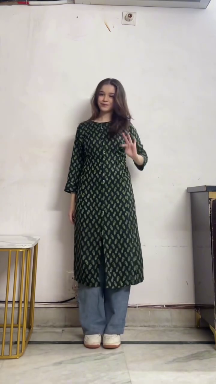 Red Floral Printed Kurti