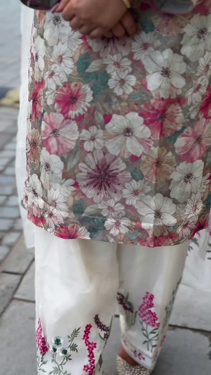 Pastel Floral Kurta Set