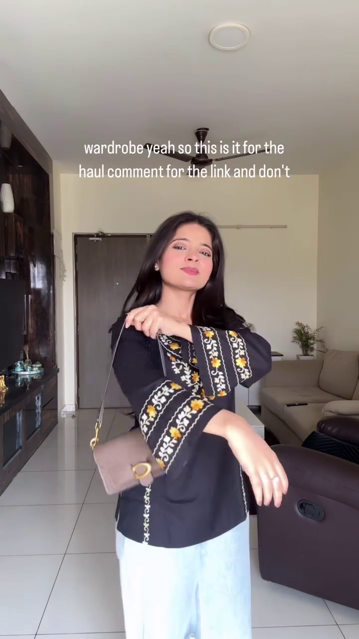 Black Embroidered Kurti