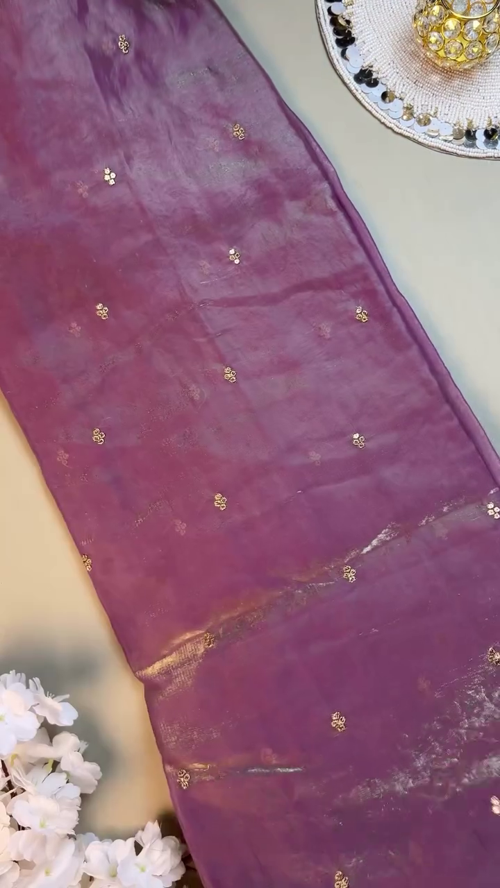 Lavender Luxe Organza Saree