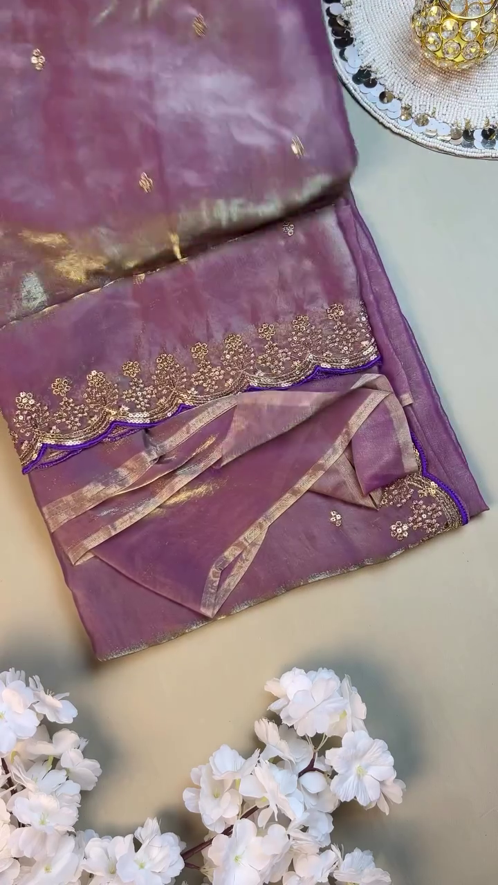 Lavender Luxe Organza Saree