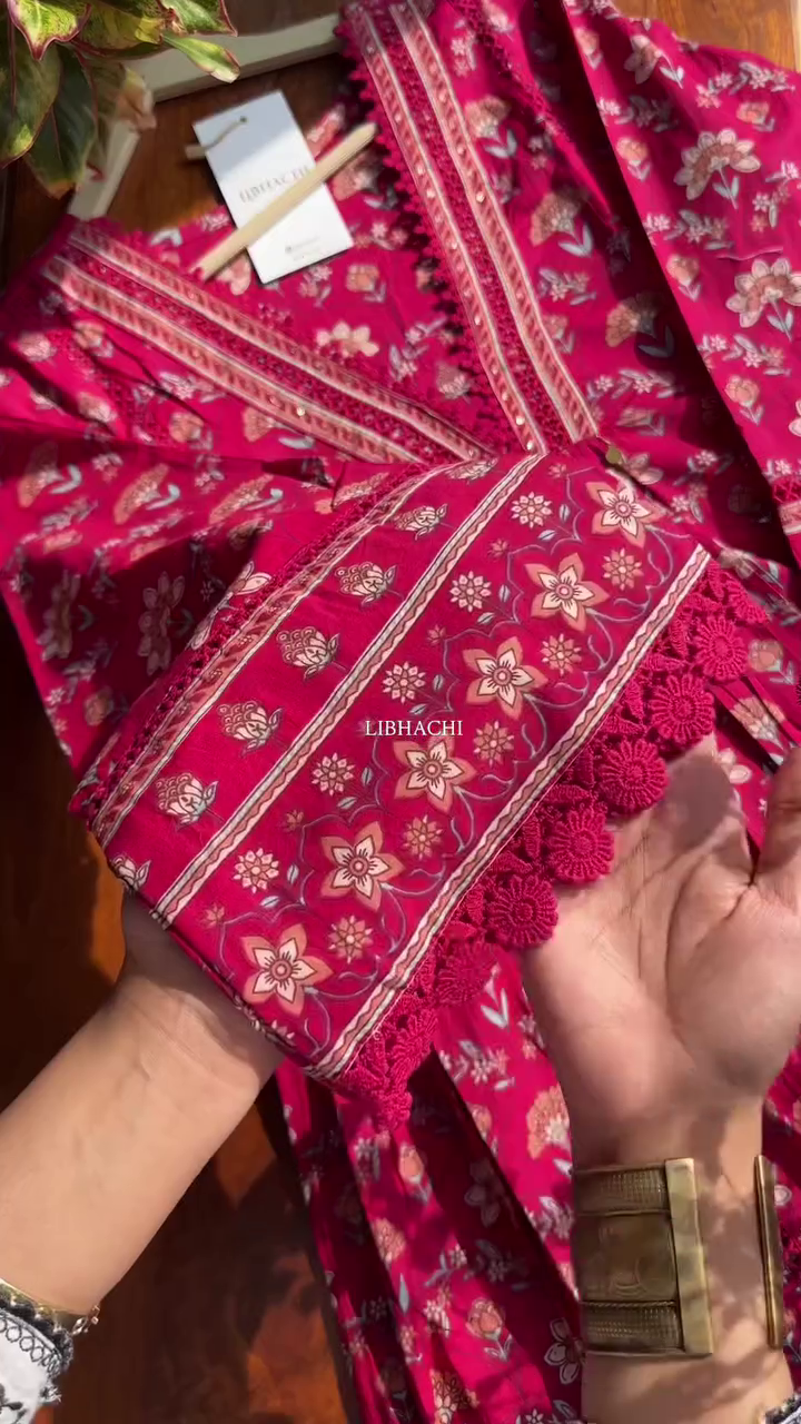 Floral Pink Printed Kurta