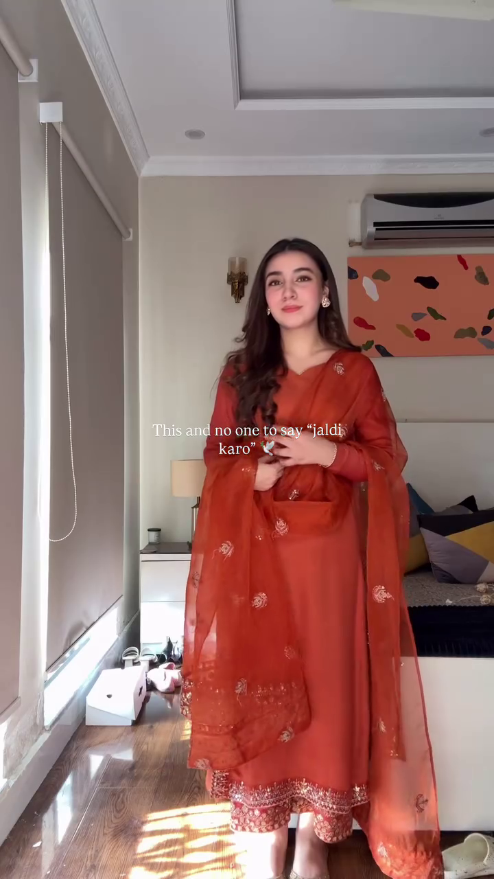 Rust Orange Festive Suit Set