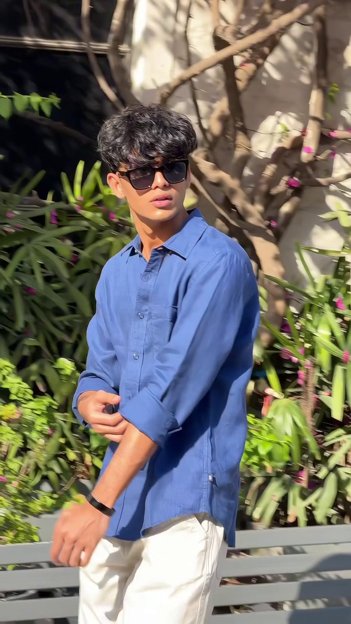 Classic Blue Linen Shirt