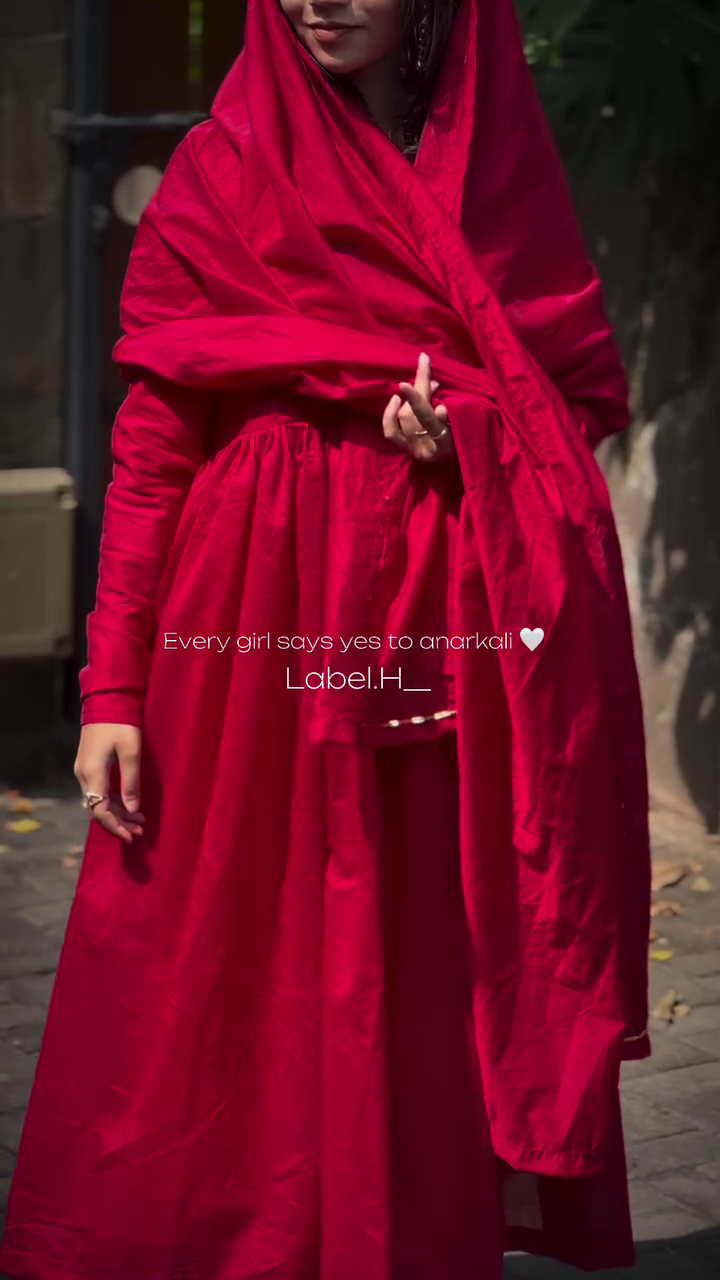 Red Anarkali Dress
