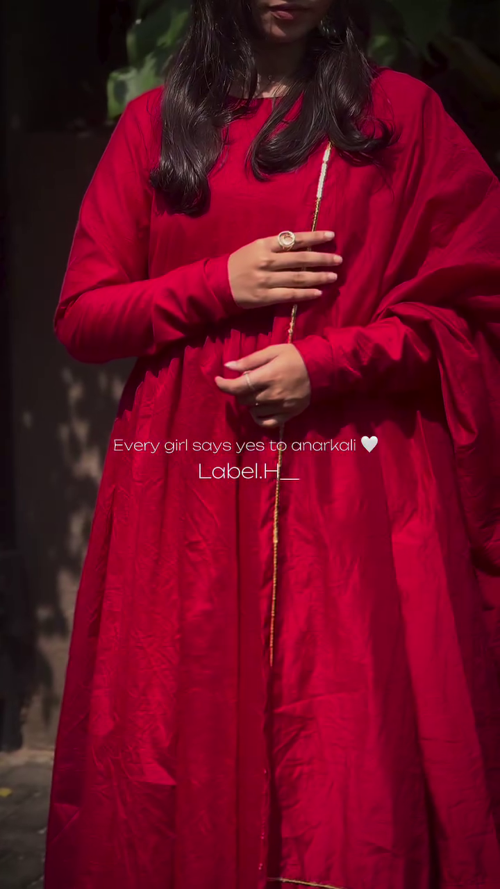 Red Anarkali Dress