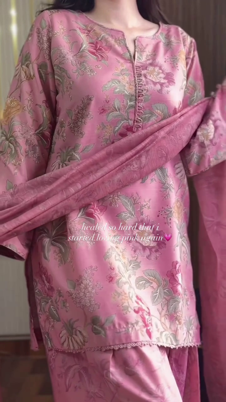 Pink Floral Suit Set