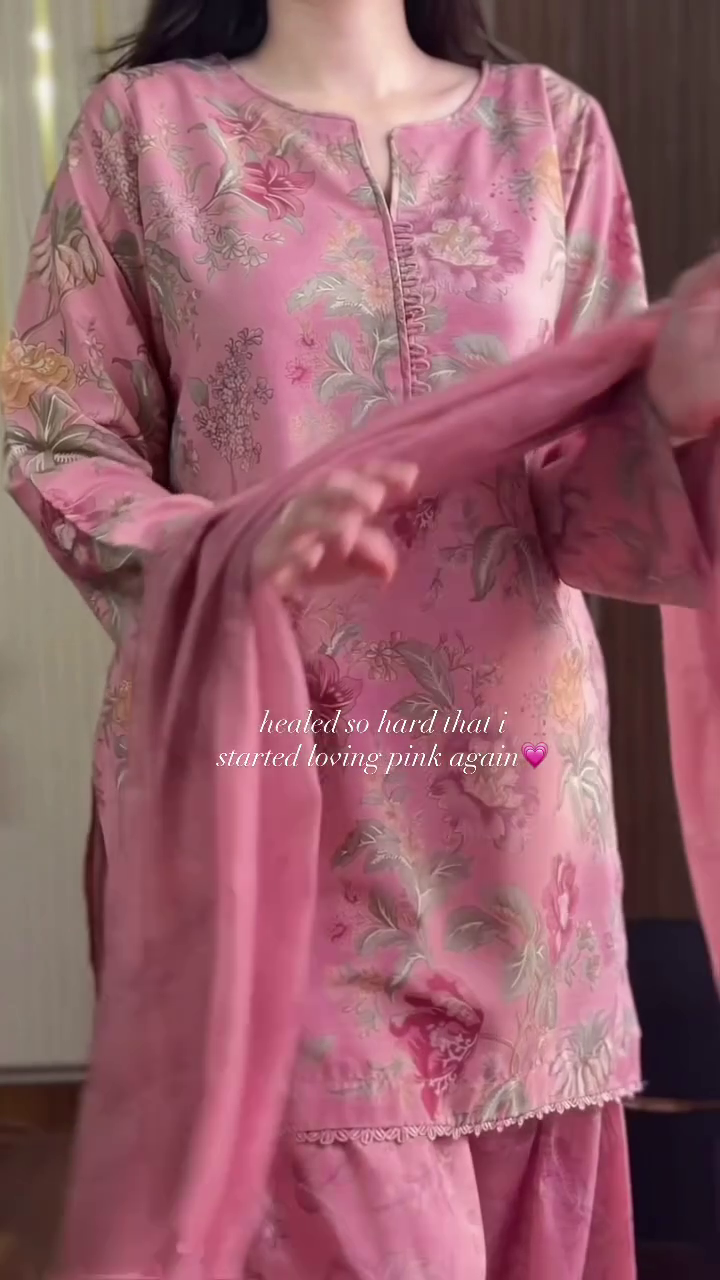 Pink Floral Suit Set