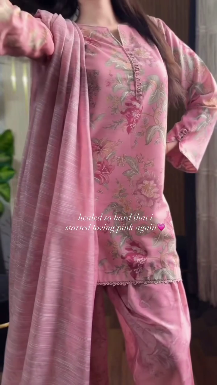 Pink Floral Suit Set