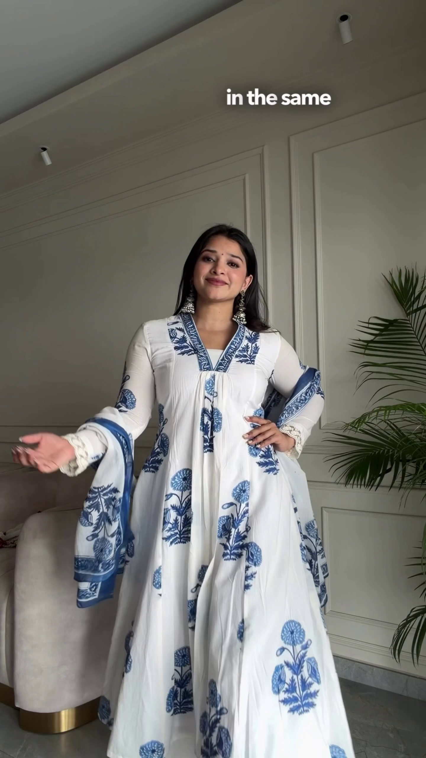 Mint Bloom Anarkali Set