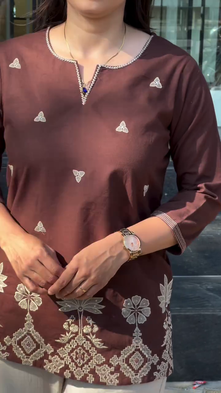 Blush Pink Embroidered Kurti