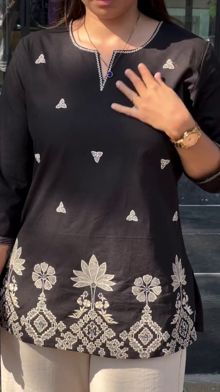 Blush Pink Embroidered Kurti