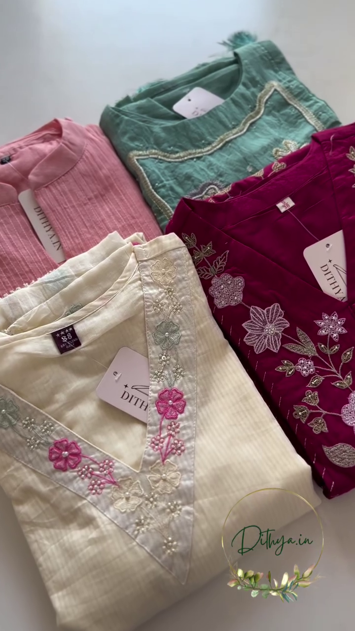 Pastel Elegance Embroidered Kurti