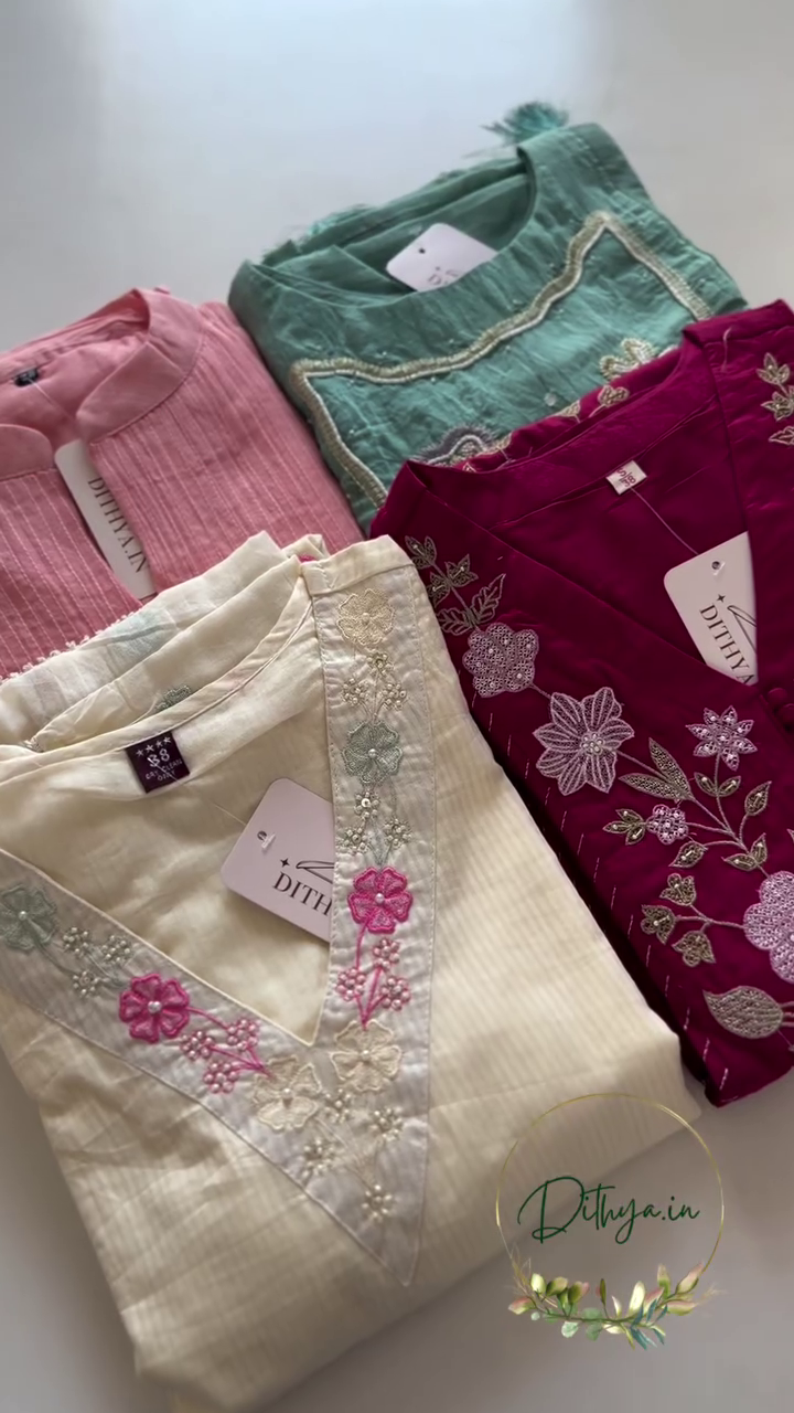 Pastel Elegance Embroidered Kurti