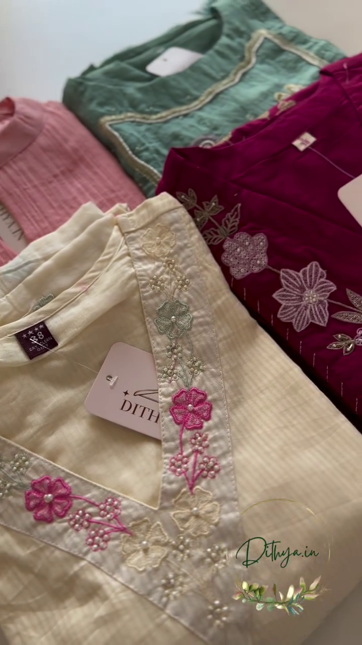 Pastel Elegance Embroidered Kurti