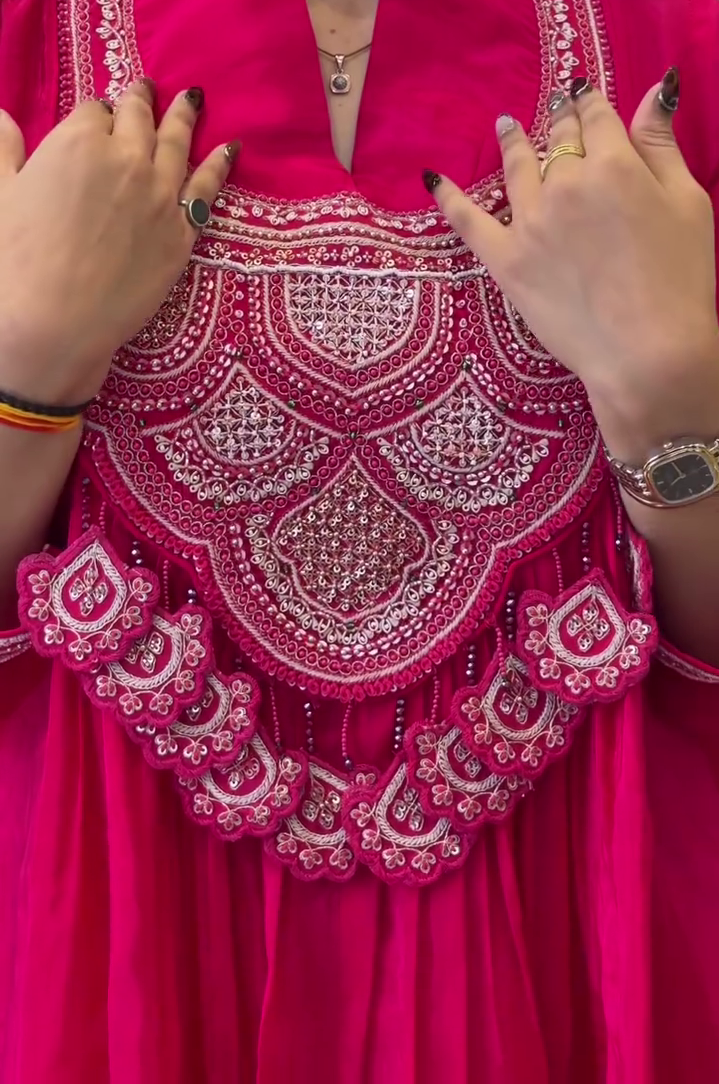 Royal Ruby Embroidered Kurta Set